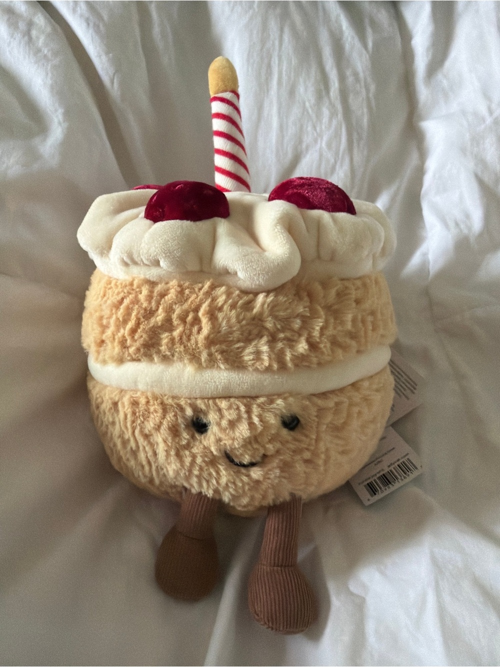 Jellycat Cream and Red Birthday Cake Plush Toy